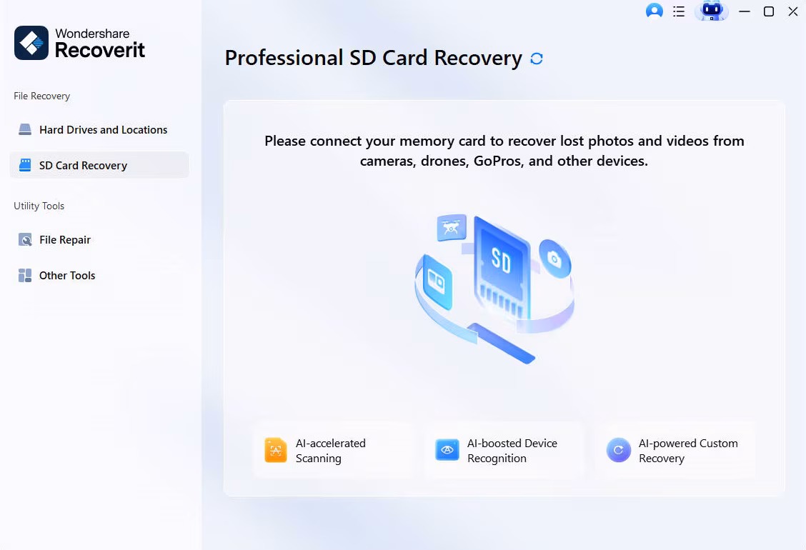 access the sd card recovery&nbsp;