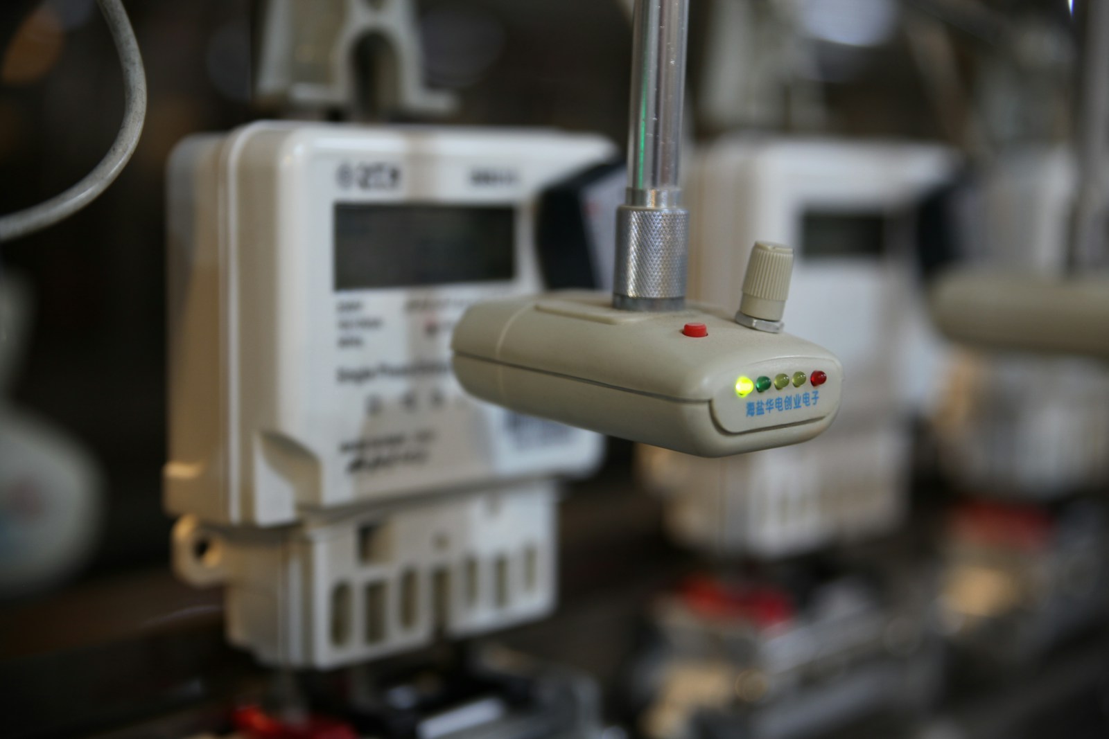 white and gray electronic device