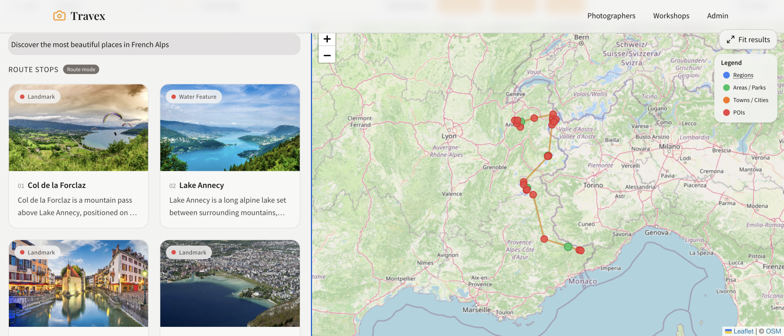 travex map